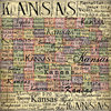 Scrapbook Customs - United States Collection - Kansas - 12 x 12 Paper - Map
