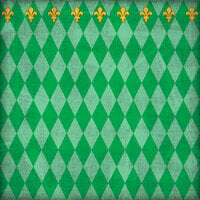 Scrapbook Customs - United States Collection - 12 x 12 Single Sided Paper - Mardi Gras Companion - Green