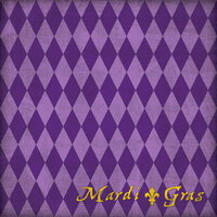 Scrapbook Customs - United States Collection - Louisiana - 12 x 12 Paper - Mardi Gras - Purple