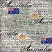 Scrapbook Customs - World Collection - Australia - 12 x 12 Paper - Scratchy