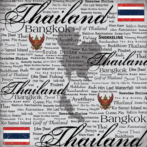 Scrapbook Customs - World Collection - Thailand - 12 x 12 Paper - Scratchy