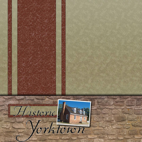 Scrapbook Customs - United States Collection - Virginia - 12 x 12 Paper - Historic Yorktown