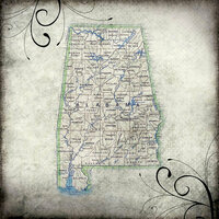 Scrapbook Customs - United States Collection - Alabama - 12 x 12 Paper - Travel