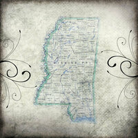 Scrapbook Customs - United States Collection - Mississippi - 12 x 12 Paper - Travel