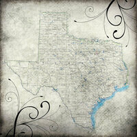 Scrapbook Customs - United States Collection - 12 x 12 Single Sided Paper - Texas Travel