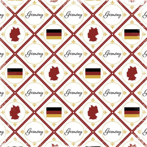 Scrapbook Customs - World Collection - Germany - 12 x 12 Paper - Discover