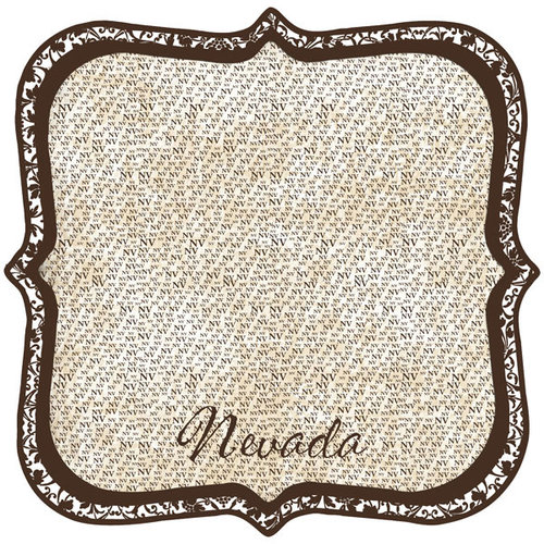 Scrapbook Customs - United States Collection - Nevada - 12 x 12 Die Cut Paper - State Shape