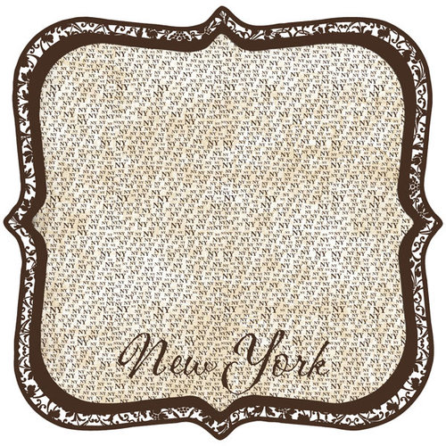 Scrapbook Customs - United States Collection - New York - 12 x 12 Die Cut Paper - State Shape