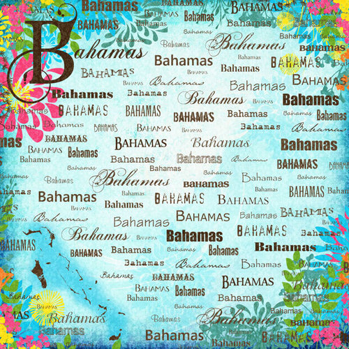 Scrapbook Customs - World Collection - Bahamas - 12 x 12 - Paradise