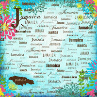 Scrapbook Customs - World Collection - Jamaica - 12 x 12 Paper - Paradise