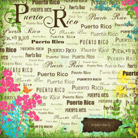 Scrapbook Customs - World Collection - Puerto Rico - 12 x 12 Paper - Paradise
