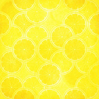 Scrapbook Customs - Travel Collection - 12 x 12 Paper - Paradise - Yellow Citrus