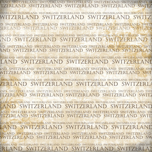 Scrapbook Customs - World Collection - Switzerland - 12 x 12 Paper - Explore Cream