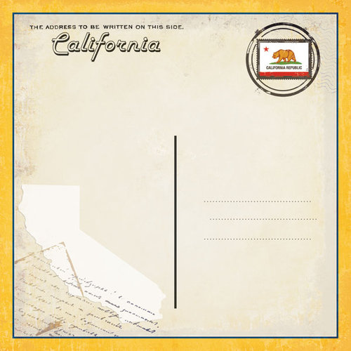 Scrapbook Customs - Vintage Label Collection - 12 x 12 Paper - California Vintage Companion