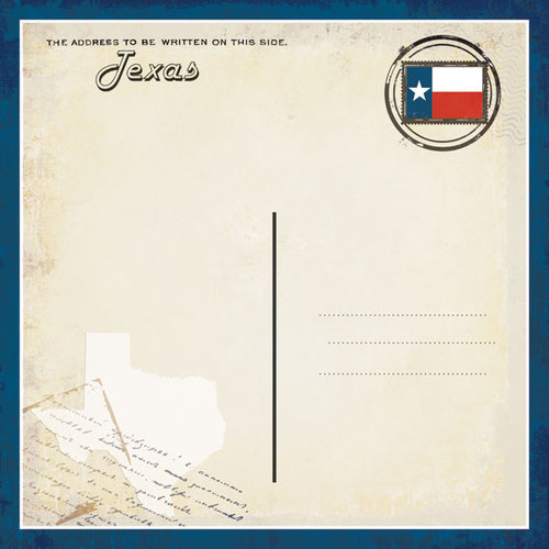 Scrapbook Customs - Vintage Label Collection - 12 x 12 Paper - Texas Vintage Companion