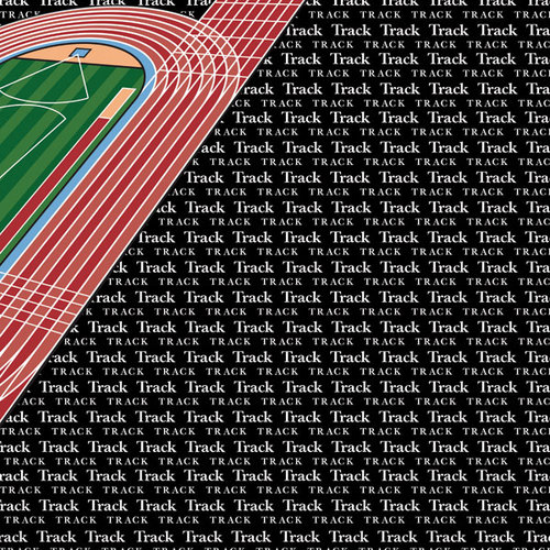 Scrapbook Customs - Sports Collection - 12 x 12 Paper - Track & Field Go Big Right