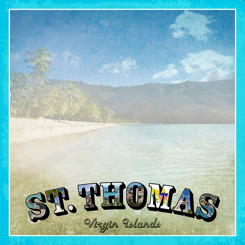 Scrapbook Customs - 12 x 12 Paper - St. Thomas Paradise Vintage