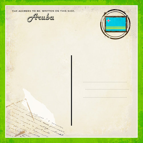 Scrapbook Customs - 12 x 12 Paper - Aruba - Paradise Vintage Companion