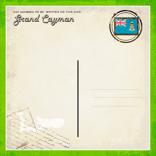 Scrapbook Customs - 12 x 12 Paper - Grand Cayman - Paradise Vintage Companion