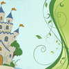 Scrapbook Customs - 12 x 12 Paper - Fairytale Castle Right