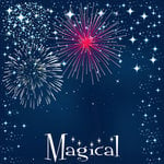 Scrapbook Customs - Magical Collection - 12 x 12 Single Sided Paper - Magical Fireworks Left
