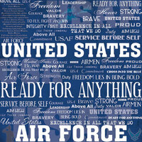 Scrapbook Customs - United States Military Collection - 12 x 12 Single Sided Paper - Air Force Live For