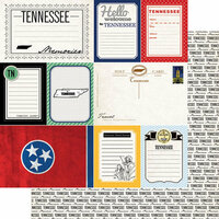 Scrapbook Customs - Vintage Travel Photo Journaling Collection - 12 x 12 Double Sided Paper - Tennessee - Journal
