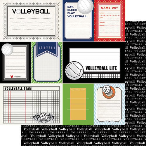 Scrapbook Customs - Sports Pride Collection - 12 x 12 Double Sided Paper - Volleyball - Journal