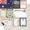 Scrapbook Customs - Travel Photo Journaling Collection - 12 x 12 Double Sided Paper - Australia