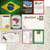 Scrapbook Customs - Travel Photo Journaling Collection - 12 x 12 Double Sided Paper - Brazil