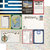 Scrapbook Customs - Travel Photo Journaling Collection - 12 x 12 Double Sided Paper - Greece