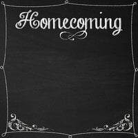 Scrapbook Customs - Chalkboard Collection - 12 x 12 Single Sided Paper - Homecoming