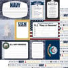 Scrapbook Customs - United States Military Collection - 12 x 12 Double Sided Paper - Navy