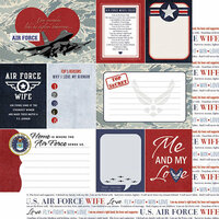 Scrapbook Customs - United States Military Collection - 12 x 12 Double Sided Paper - Air Force Wife