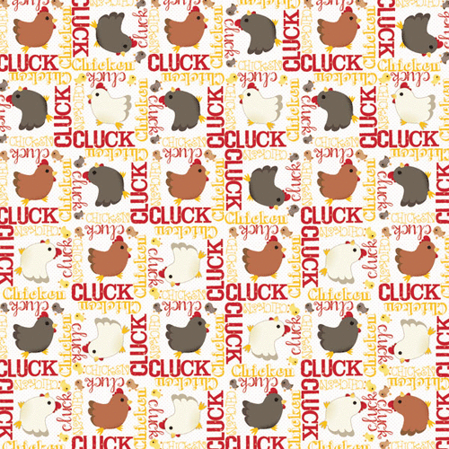 Scrapbook Customs - Barn Buddies Collection - 12 x 12 Single Sided Paper - Chicken