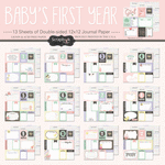 Scrapbook Customs - Baby Girl Collection - 12 x 12 Paper Pack - First Year