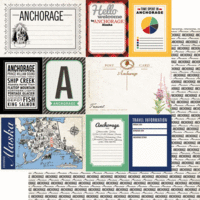 Scrapbook Customs - Alaska Cruise Collection - 12 x 12 Double Sided Paper - Anchorage - Journal