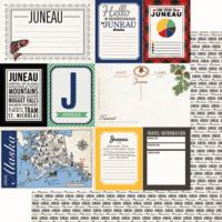 Scrapbook Customs - Alaska Cruise Collection - 12 x 12 Double Sided Paper - Juneau - Journal
