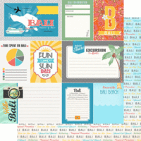 Scrapbook Customs - Tropical Excursions Collection - 12 x 12 Double Sided Paper - Bali - Journal