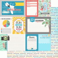 Scrapbook Customs - Tropical Excursions Collection - 12 x 12 Double Sided Paper - Bonaire - Journal