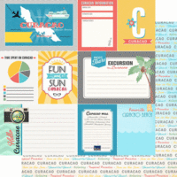 Scrapbook Customs - Tropical Excursions Collection - 12 x 12 Double Sided Paper - Curacao - Journal