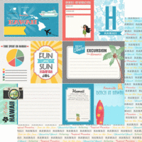 Scrapbook Customs - Tropical Excursions Collection - 12 x 12 Double Sided Paper - Hawaii - Journal