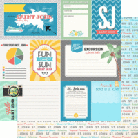 Scrapbook Customs - Tropical Excursions Collection - 12 x 12 Double Sided Paper - St John - Journal