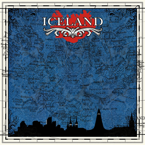 Scrapbook Customs - 12 x 12 Paper - Iceland - Sightseeing