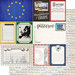 Scrapbook Customs - 12 x 12 Double Sided Paper - Journal - Europe