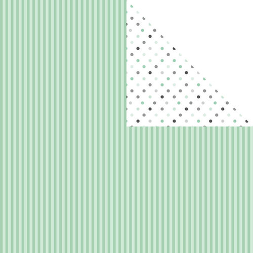 Scrapbook Customs - 12 x 12 Double Sided Paper - Good Luck Stripes and Dots
