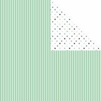 Scrapbook Customs - 12 x 12 Double Sided Paper - Good Luck Stripes and Dots