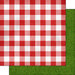 Scrapbook Customs - 12 x 12 Double Sided Paper - Picnic Table Cloth