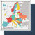Scrapbook Customs - 12 x 12 Double Sided Paper - Europe Memories Map