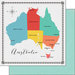 Scrapbook Customs - 12 x 12 Double Sided Paper - Australia Memories Map